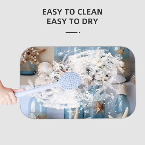 Tapis de salle de bain coquillage pour sortie de douche