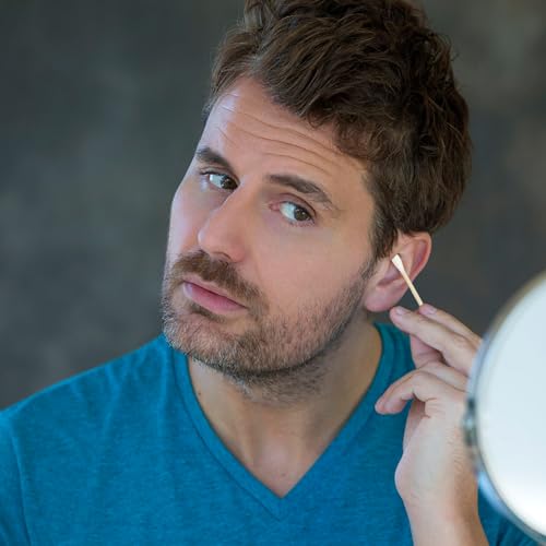 Egaageoi 1000 Count Organic Bamboo Cotton Swabs - Biodegradable, Double-Tips | Extra Soft Hypoallergenic Cotton Buds for Ear Cleaning, Makeup, Personal Care, Crafts & Travel with Reusable Storage Box