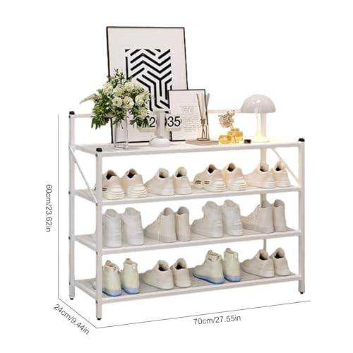 Étagère à chaussures pliable en métal pour optimiser les petits espaces