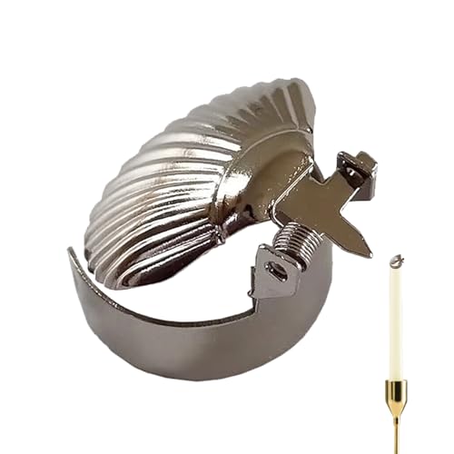Estintore per candele, elegante accessorio per spegnerla, in metallo, con motivo a conchiglia, per , adatto per decorazioni domestiche, cura delle candele, set regalo, aromaterapia, uso