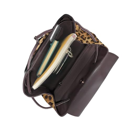 Sac à dos en cuir imprimé léopard, compagnon idéal de vos voyages et journées de travail - 4