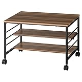 ぼん家具 テーブル キャスター付き コンパクト ノートパソコン 幅60 ローデスク テレワーク リモート ウォールナット