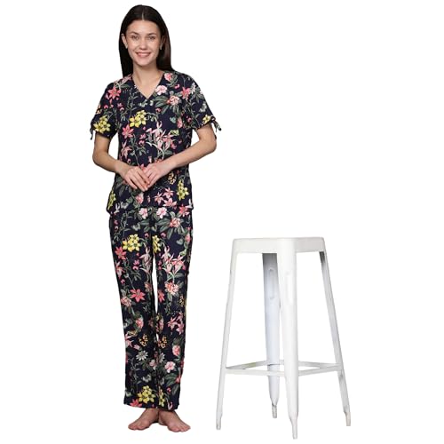 Image of B STORIES Women's Cotton Pyjama Set | Comfort and Relexed Nightsuit for Ladies