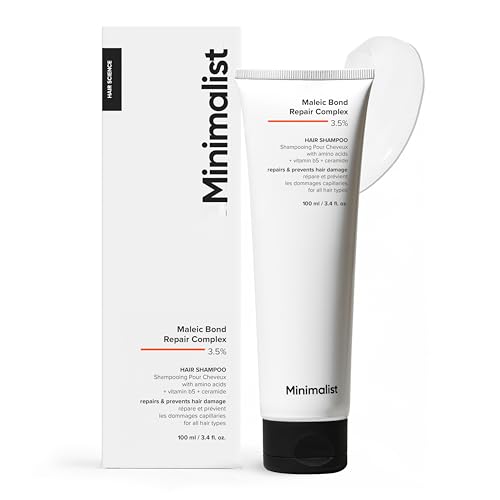 Minimalist Maleic Bond Repair Complex 3.5% Hair Shampoo with Ceramide, Coconut oil & Betaine | For Damaged & Frizzy Hair | For Women & Men | For All Types | 100 ml (Pack of 1)