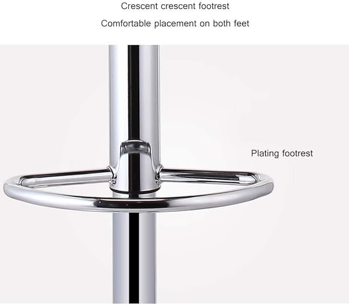 Image of REVOLVING Height Adjustable BAR Stool /Kitchen Chair Suitable for Kitchen, Cafeteria, Dining,Pubs, Office,Shops - Pair of 2 (Off White and Brown)