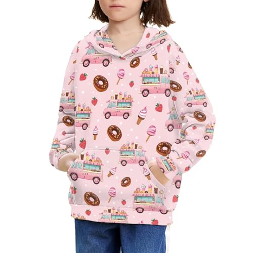 Image of Coloranimal Unisex Girls and Boys Long Sleeve Hoodies Hoody Athletic Pullover Sweatshirts Tops Age 6-16year
