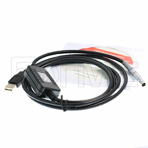 Eonvic Original GEV189 Data Transfer Cable for Lei-ca Total Station Digital Level Instrument 0B 5 Pin to USB