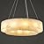YIOSI Alabaster Round Chandelier, D31in Modern Marble Dining Room Chandelier, 2 Tiers Brass Drum Pendant Light Fixtures, Gold Ceiling Light Chandeliers for Living Room, Bedroom Lights, Foyer, Kitchen