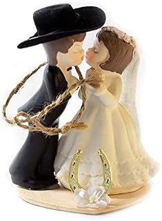 Western Wedding Cake Topper/Table Decoration"Kissing Couple" (WC2)