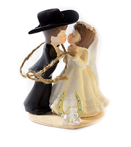 Western Wedding Cake Topper/Table Decoration 'Kissing Couple' (WC2)