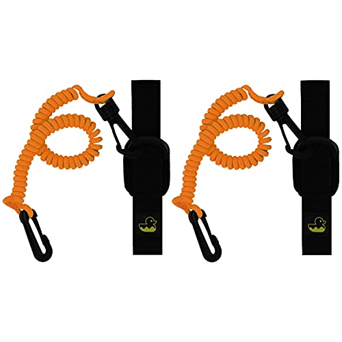 Soportes para paletas con correa naranja de 1,8 m para remo de kayak anticaída