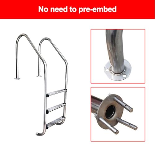 Escalera para piscina de 3 peldaños de acero inoxidable 304 miniatura 6