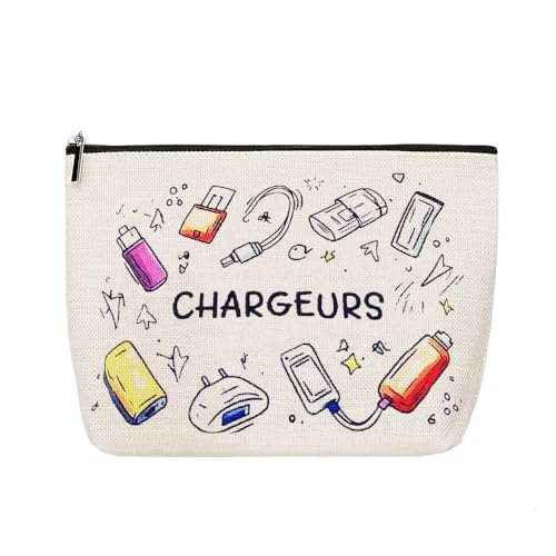 Guqqeuc - Sac Câbles Organisateur Câble De Charge pour Femmes Hommes Pochette Voyage pour Chargeurs Câbles Trousse pour Matériel De Charge Pochette Organisatrice Portable pour Voyager Cadeaux De Voyage