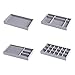 N/Q Schmuckkasten Organizer schubladeneinsatz Stapelbares Schmuckaufbewahrungs Tabletts aus Samt Schmuckkasten Schubladeneinsatz grau für Schublade Set of 4 für Schmuck, Ohrringe, Armband, Ringe
