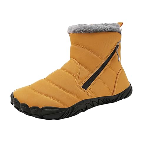 IWIHMIV Girls Snow Boots Boys Snow Boots Winter Outdoor Non Slip Cold Weather Shoes Snow Boots Warm Mid Calf Winter Shoes