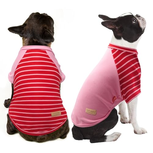 KYEESE 2Pack Dog Shirt Super Soft Dog Sweatshirt Comfort Lightweight Dog T Shirt Dog Fleece Sweater Stretchy Dog Coat Breathable Dog Clothes for Small Dogs, Pink, M KYEESE 2Pack Dog Shirt Super Soft Dog Sweatshirt Comfort Lightweight Dog T Shirt Dog Fleece Sweater Stretchy Dog Coat Breathable Dog Clothes for Small Dogs, Pink, M