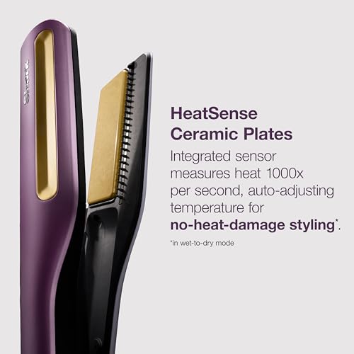 Shark SilkiPro Air Straightener & Blow Dryer, Flat Iron, Plum, HT400PU | 3-in-1 Air Straightener, Blow Dryer & Flat Iron with Smoothing Combs and HeatSense Ceramic Plates for a Silky Finish - image 8