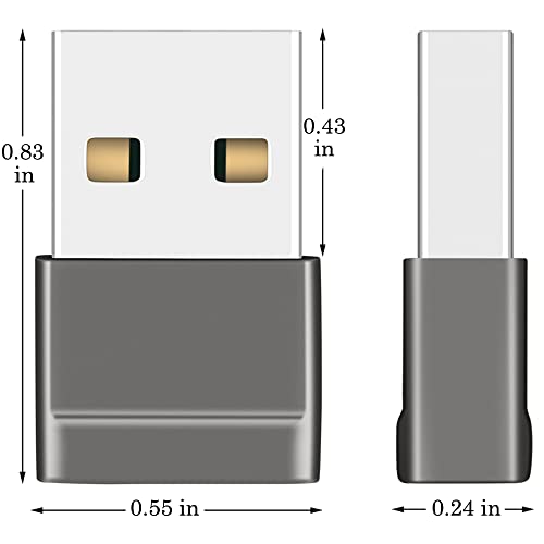 Auvipal Usb C Female To Usb Male Adapter (4 Pack), Usb A Charger To Usb Type C Cable Converter For Apple Watch Series 7 8 Ultra Se, Iphone 12 13 14 Plus Pro Max, Samsung Galaxy S20 S21 S22 #TOP1