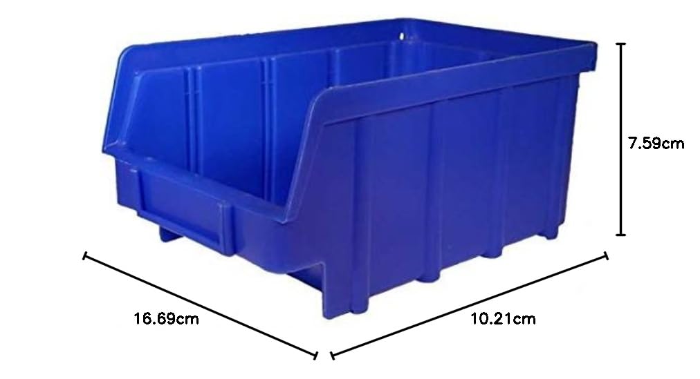 10 cajas apilables – azul – apilables / caja de visualización / caja de almacenamiento (2)