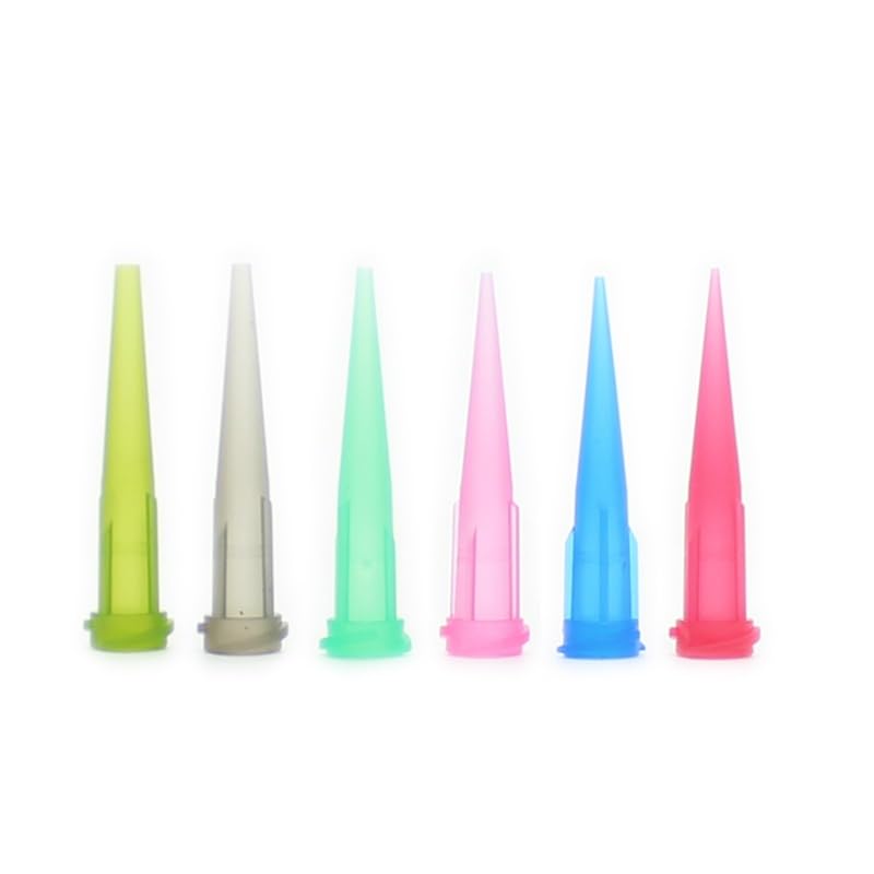 60Pcs Tt Blunt Glue Liquid Dispenser Dispensing Needles Plastic Tapered Needle Tips,6 Sizes Each 10Pcs, Totally 60Pcs