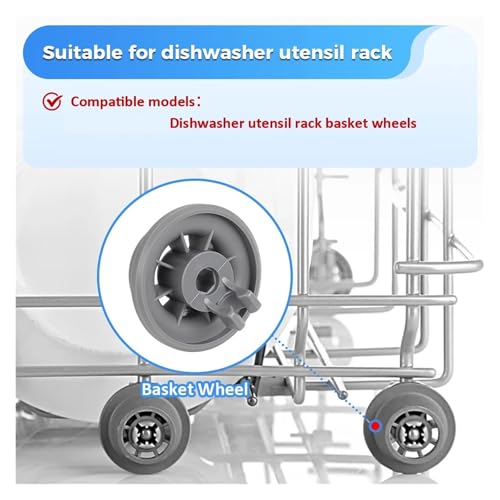 Compatible For 24PCS Dishwasher Basket Roll Lower Wheels