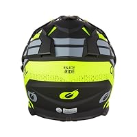 O'NEAL | Motorradhelm | Enduro Motorrad | Ventilationsöffnungen für maximalen Luftstrom & Kühlung, integrierte Sonnenblende | Sierra Helmet R V.24 | Erwachsene | Schwarz Neon Gelb Grau | Größe L – Ansicht 4