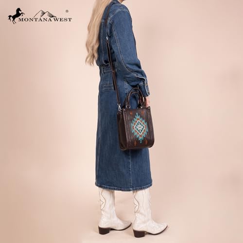 Image of Montana West Western Women's Crossbody Handbag Ladies Crossbody Bags for Women Designer Top Handle Handbags