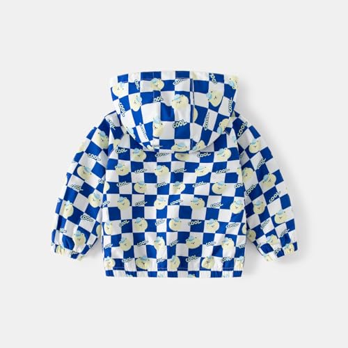 Baby Boy Color Blocked Cute Cartoon Printed Long Sleeved Zipper Jacket With Fleece And Hat Submachine Jacket2