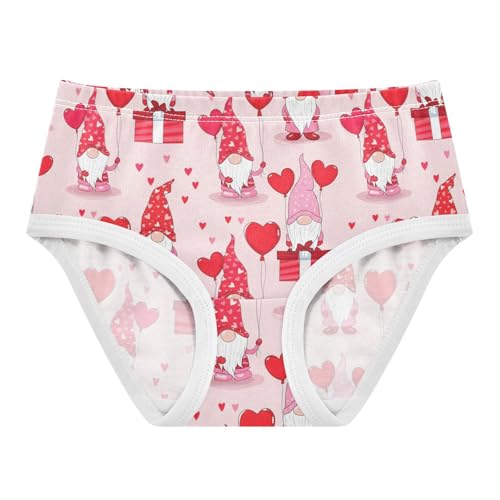Joisal Toddlers Underwear Floral 2t Cotton Panties Little Girl Pattern Kids Undies Briefs Cute Gnomes Red Heart Balloon