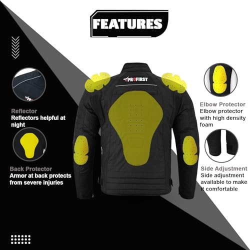 PROFIRST Motorbike Men’s Riding Jacket Motorcycle Jacket for Men Waterproof Jacket CE Armored Protection