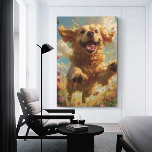Tableau Labrador Retriever 50x75cm décoration murale salon - 3