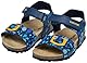 Geox B CHALKI Boy Sandal, Navy/Yellow, 27 EU