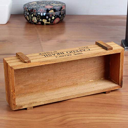 dyudyrujdtry Useful Wooden Flowerpot Retro Style Wooden Succulent Plants Storage Box for Home Decoration(None Vintage color)