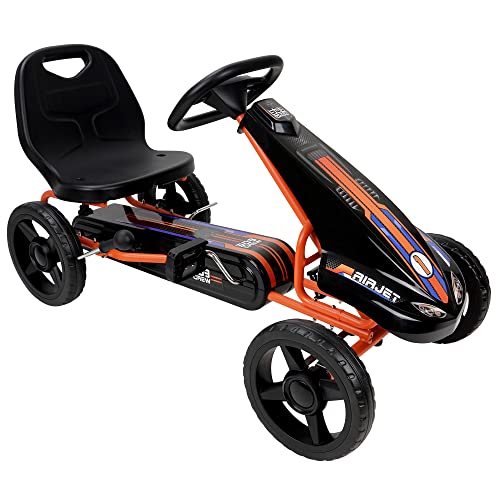image for 509 Crew 509 Air Jet Pedal Go Kart - Orange - Kids, Sporty Graphics on