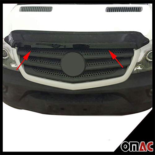 Omac Front Bug Deflector For Mercedes Sprinter W906 2013 To 2018, Hood Protector, All Weather, Black #TOP4