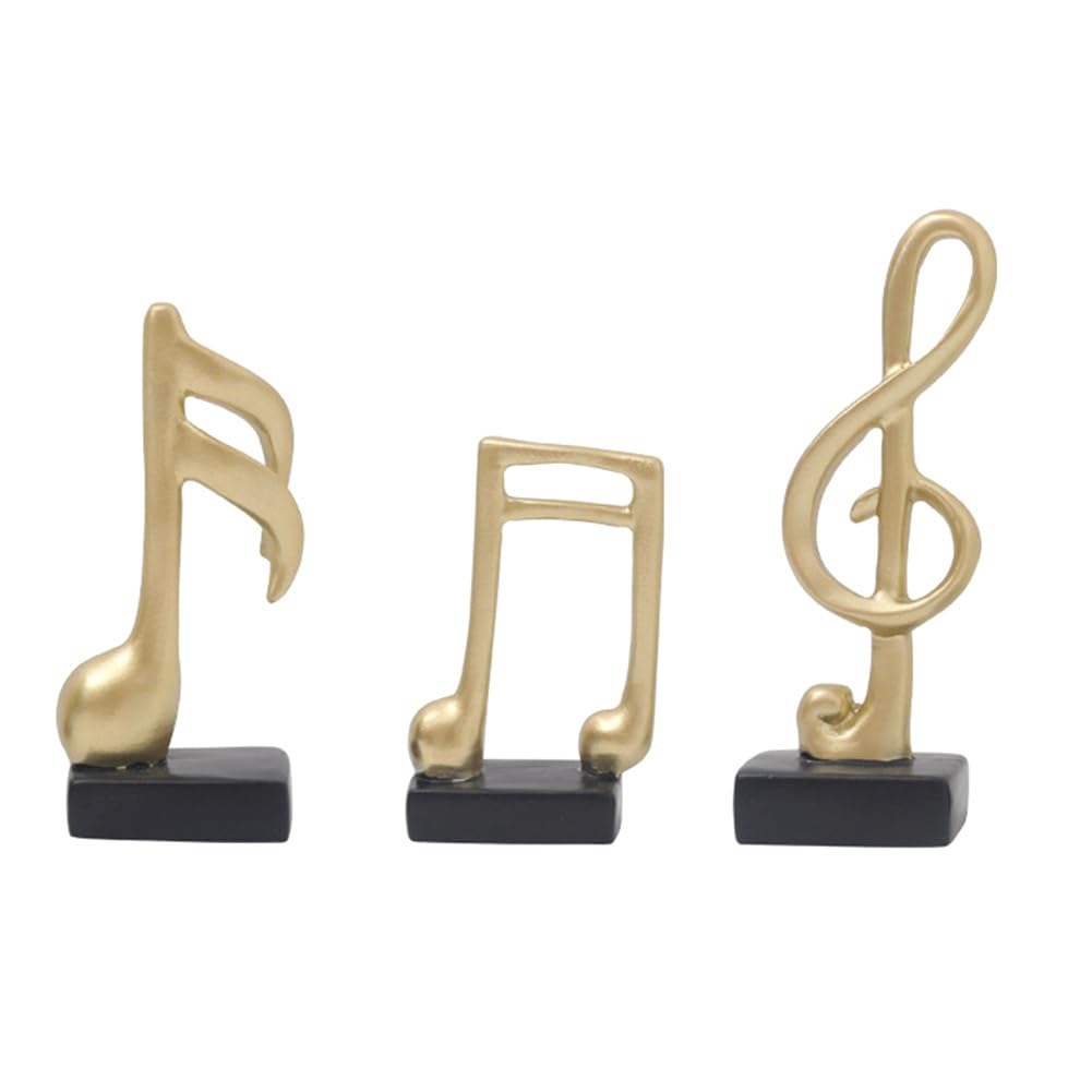 CTRLZS 3Pcs Gifts Musical Figurine Modern Statue Sculpture Table Centerpiece Crafts Home Arts,Gold