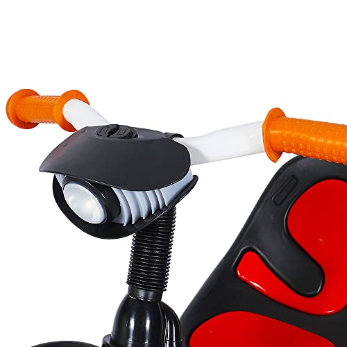 3-in-1 Dreirad Kinderfahrrad Dreirad, Baby 1-6 Jahre (75 x 50 x 87 cm, Weiß Rot) – Bild 4