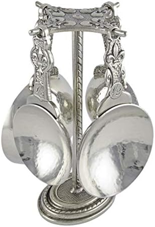 Crosby & Taylor Fleur de Lys Pewter Measuring Cups with Display Post