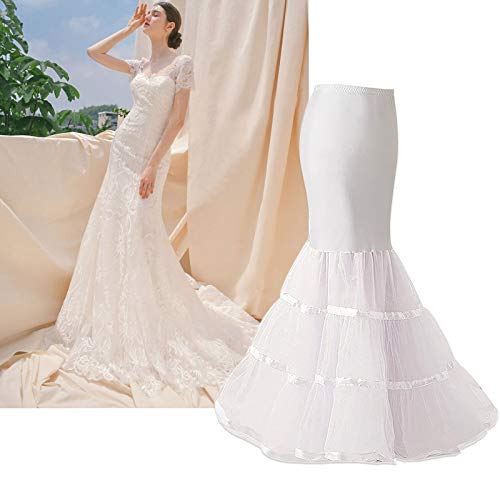 VanRose Women's Ankle Length Petticoat Bridal Wedding Slip Hoopless Crinoline Underskirt2