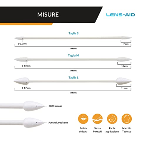 Bacchette di pulizia con punta per fotocamera