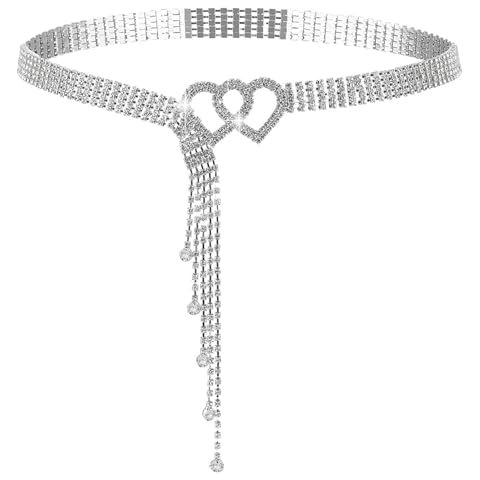 MADGININE Elegant Silver Chain Belt Cover