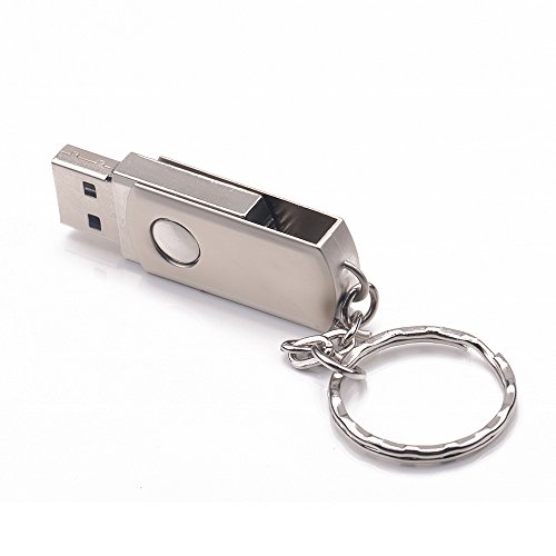 Memoria USB giratoria de metal USB 2 0, disco U con almacenamiento de datos de 32 G, 64 G, diseño sin tapa, portátil, ligero