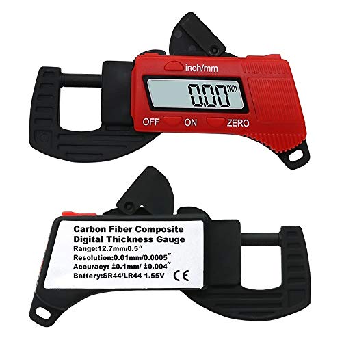 0-12.7mm Carbon Fiber Composites Digital Thickness Caliper Micrometer Guage