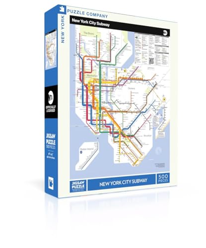 New York Puzzle Company - Transit Maps New York Subway Map - 500 Piece Jigsaw Puzzle for Family Game Nights