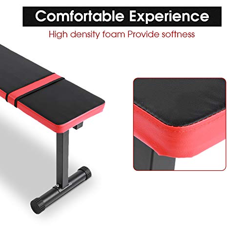 Halterbank Platte fitnesskruk, zware structuur Fitnesskruk Gewichthefkruk Platte kruk Apparatuur voor krachttraining thuis 114 x 33 x 47 cm - Image 4