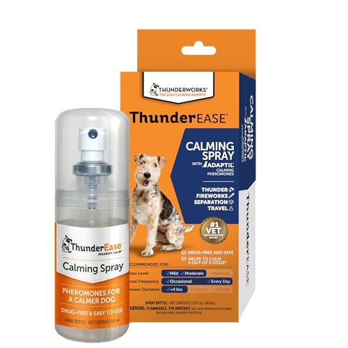 ThunderEase Dog Calming Pheromone Spray | Powered by ADAPTIL | Reduce Anxiety During Travel, Vet Visits and Boarding
