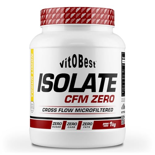 VITOBEST | Proteína Isolate CFM Zero | Ayuda a crear y conservar la masa muscular. Ideal para un aislado puro de proteína | Sabor Yogur Limón - 1 kg