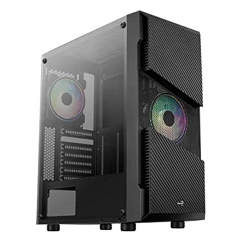 Aerocool Menace Saturn RGB - Carcasa para Torre, Color Negro