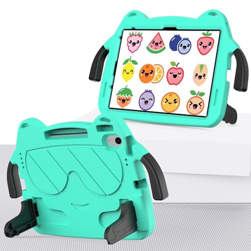 Coque iPad 11e Gen antichoc en EVA vert pour éviter les écrans brisés par les enfants