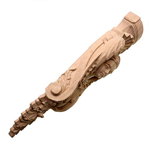 Beefs Character Exquisite Classic Rubber Wood Carved Applique Furniture Natural Decal Color Home Decoration Accessories 1 #TOP4